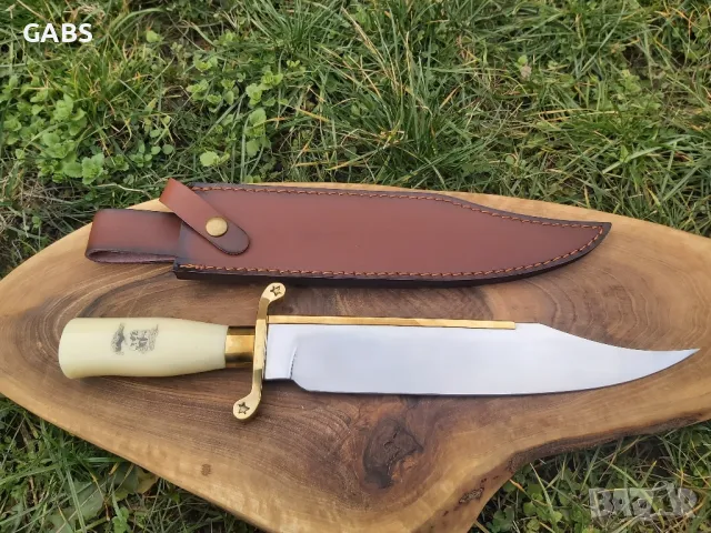 Нож Bowie "Expendables"/"Непобедимите" с кожена кания, снимка 4 - Ножове - 50359059