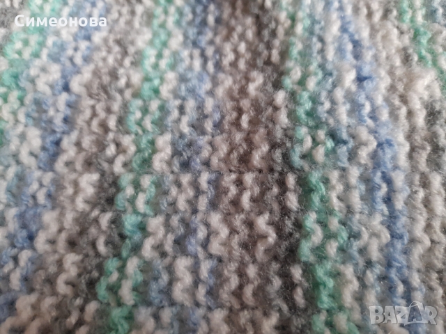 Плетен кръгъл шал на две куки, снимка 4 - Шалове - 36045972