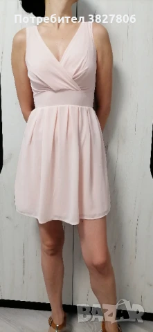 Нежна розова лятна рокля, снимка 3 - Рокли - 49786227