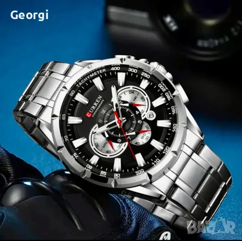 Мъжки, Спортно/Елегантен син хронограф Curren “Stills” 4серия*!, снимка 7 - Мъжки - 49521973