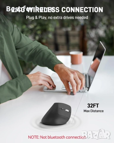 Безжична ергономична мишка Acer, снимка 3 - Клавиатури и мишки - 53841925