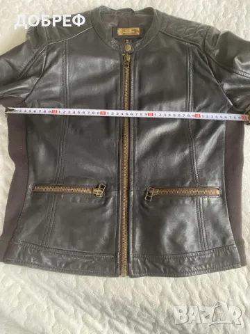 Дамско кожено яке - естествена кожа MANGO, снимка 2 - Якета - 49465748
