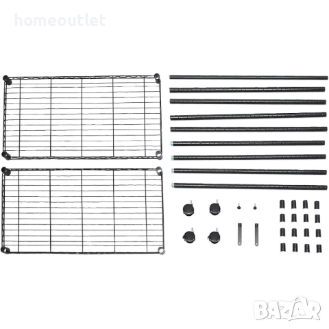 ПРОМОЦИЯ Метална закачалка за дрехи с колелца в черно SONGMICS LGR90P, снимка 5 - Закачалки - 51656254