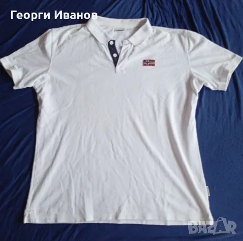 %!SALE!% КАТО НОВ NAPAPIJRI XL ОРИГИНАЛЕН бял поло-шърт тениска с яка Напапири