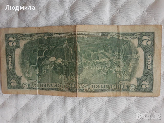Банкнота 2 $,рядка,1976 година, снимка 5 - Нумизматика и бонистика - 51308918