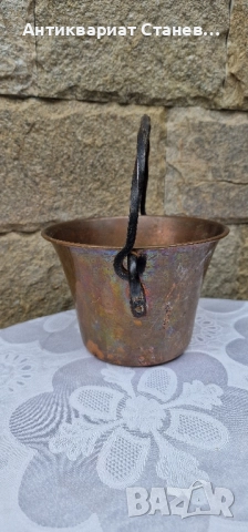 Медна кофичка с дръжка, снимка 5 - Градински мебели, декорация  - 52103282