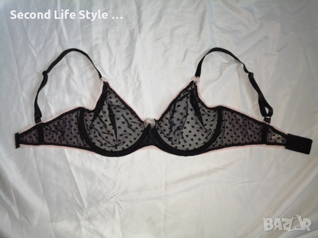 70DD прозрачен черен сутиен на сърчица CHANGE , снимка 11 - Бельо - 52899792