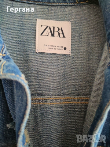 Дънкено манто на ZARA ново, снимка 3 - Палта, манта - 53481675