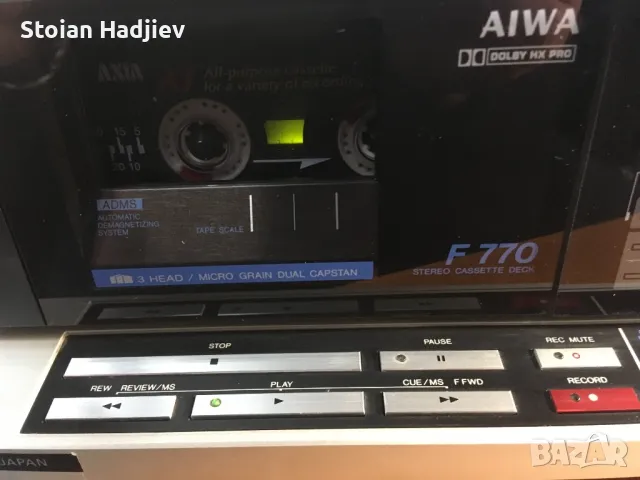 AIWA F770 stereo cassette deck.Обявята е валидна до 06.10.2024г., снимка 3 - Декове - 47411963