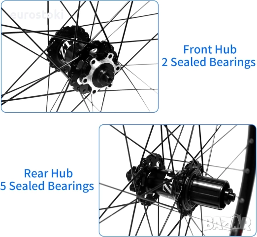 Комплект колела за планински велосипед ZTZ 29", ултралеки 32H алуминиеви джанти с висока якост, снимка 3 - Части за велосипеди - 52632602