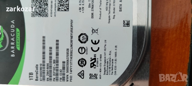 Твърд диск 1TB Seagate BarraCuda - ST1000DM014 , снимка 2 - Твърди дискове - 51819730
