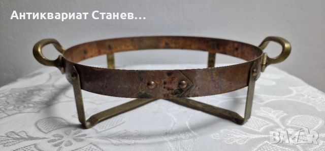 Медна стойка за горещо сервиране , снимка 4 - Аксесоари за кухня - 52407887
