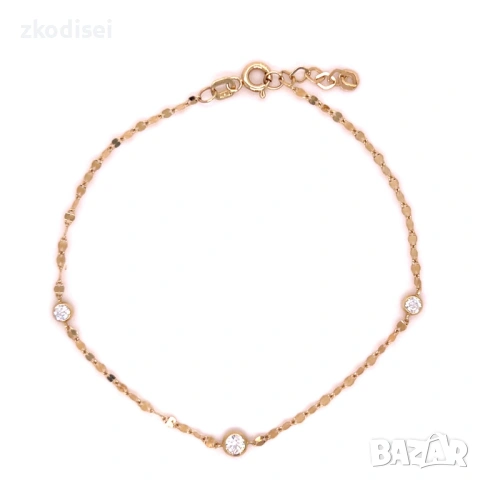 Златна дамска гривна 0,89гр. 19,0см. 14кр. проба:585 модел:37000-3