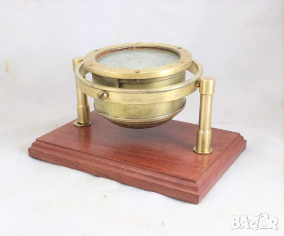 113 Магнитен корабен компас от месинг Sestrel Henry Browne& Son, London., снимка 3 - Колекции - 51210278