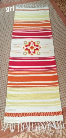 Уникална ръчно тъкана вълнена черга, снимка 5 - Пътеки - 53227308