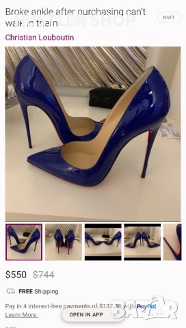 Обувки на висок ток CHRISTIAN LOUBOUTIN.Номер 40, снимка 9 - Дамски обувки на ток - 50761146