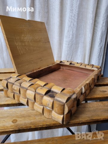 дървена стара кутия за бижута, аксесоари, снимка 6 - Други ценни предмети - 42621032
