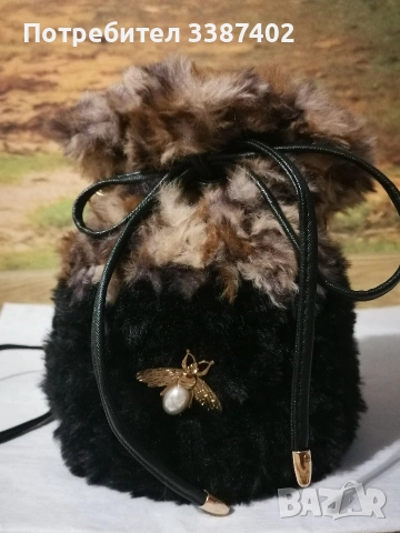 ръчно плетена пухена👜