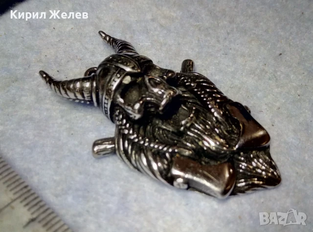 СТРАХОВИТ ВИКИНГСКИ НЕО ГОТИК АРТ ФИГУРАЛЕН МЕДАЛЬОН от НИКЕЛИРАНА БЛАГОРОДНА СТОМАНА 49198, снимка 5 - Колиета, медальони, синджири - 51279764