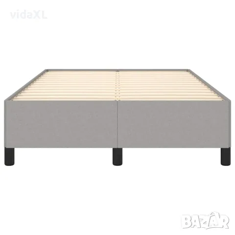 vidaXL Рамка за легло без матрак, светлосива, 120x200 см, плат, снимка 5 - Спални и легла - 56147204