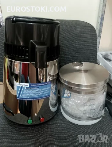 Дестилатор за вода Hanchen 750W, 4L, неръждаема стомана 304, стъклен съд, въглероден филтър , снимка 7 - Други - 56122233