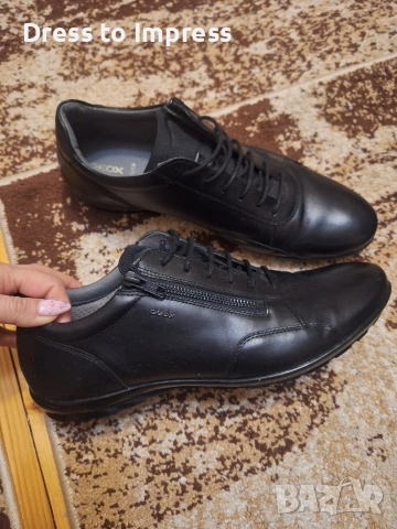 Мъжки обувки Geox естествена кожа 46 номер , снимка 4 - Маратонки - 53572101
