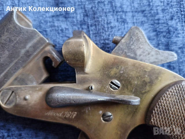 Френски сигнален пистолет 1917 г. Военно-Морски, снимка 5 - Антикварни и старинни предмети - 51895171