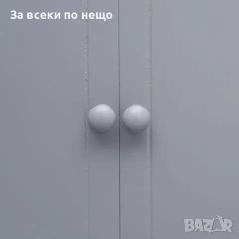 Шкаф за баня, сив, 46x24x116 см, дърво от пауловния, снимка 2 - Шкафове - 48748439