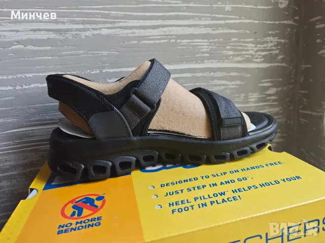 Сандали Skechers Glide Step черни 41.5 мъжки / дамски, снимка 4 - Мъжки сандали - 55734851