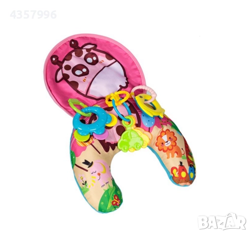 Цветна възглавница за активна гимнастика, За занимания, С аксесоари, Розов