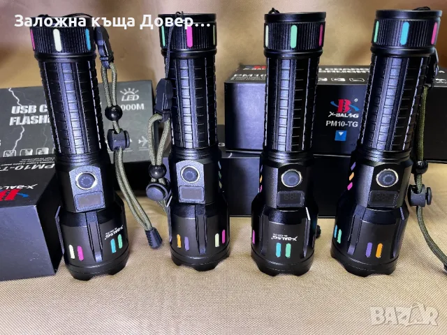 Най мощния Led тактически алуминиев фенер Li-ion power bank, снимка 10 - Екипировка - 48339722