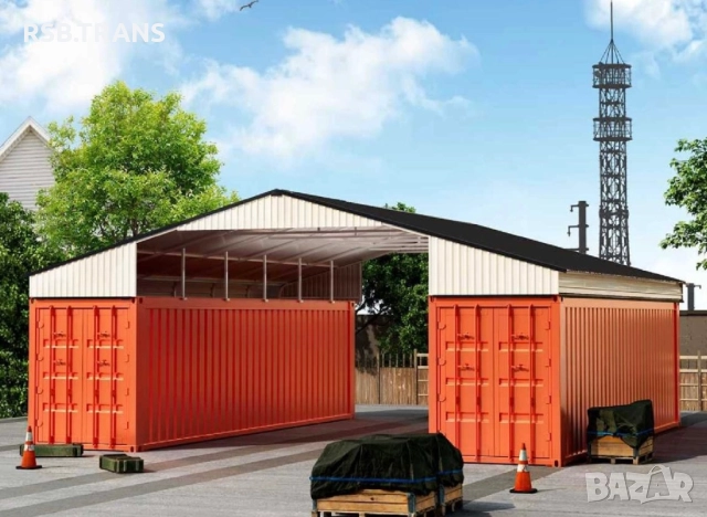 Метален гараж, конструкция заслон покрив