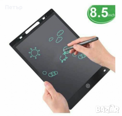 LCD дъска за рисуване, детски таблет 8.5", черна дъска, дигитален пад