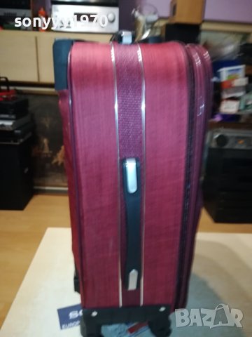 НОВ КУФАР 55Х36Х20СМ ЧЕРВЕН ДЕНИМ 1808231751, снимка 6 - Куфари - 41896601