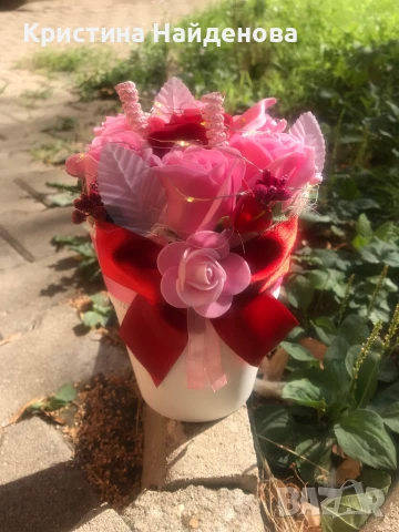 Подаръци със сапунени рози , снимка 14 - Декорация за дома - 39231486