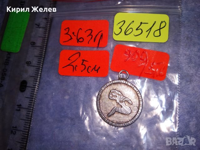СРЕБЪРЕН ЗОДИАКАЛЕН АРТ ДЕКО МЕДАЛЬОН СРЕБРО 900 - ЗОДИЯ ДЕВА МАЙСТОРСКА ИЗРАБОТКА 36518, снимка 5 - Колиета, медальони, синджири - 40940268