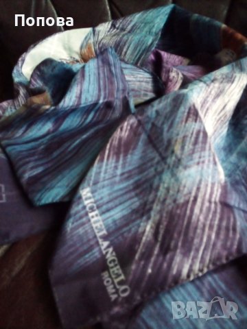 'MICHELANGELO' ROMA уникален флорален  шал/високо съдържание коприна/, снимка 2 - Шалове - 40542600