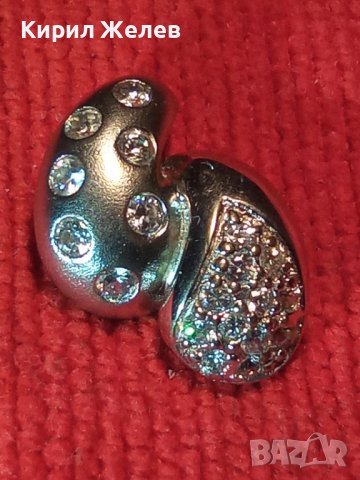 СКЪПОЦЕНЕН СРЕБЪРЕН МЕДАЛЬОН СРЕБРО 925 с БЯЛА ПОЗЛАТА и ФАСЕТИРАНИ ЮВЕЛИРНО КРИСТАЛЧЕТА 34440, снимка 3 - Колиета, медальони, синджири - 39318928