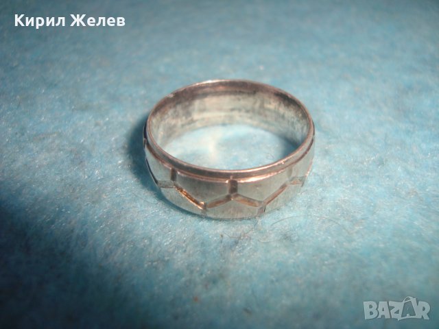 СРЕБЪРНА ФУТБОЛНО ОРНАМЕНТИРАНА ХАЛКА ПРЪСТЕН ОКСИДИРАНО ВИСОКА ПРОБА СРЕБРО РЪЧНА ИЗРАБОТКА 25830, снимка 10 - Пръстени - 35825874