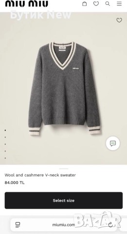 Пуловер Миу Миу , снимка 3 - Блузи с дълъг ръкав и пуловери - 52588674