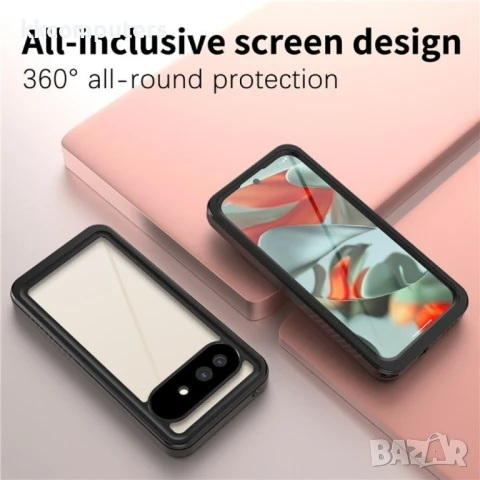 Google Pixel 9a Удароустойчив/IP68 Waterproof PC + TPU Калъф и Протектор, снимка 5 - Калъфи, кейсове - 51122277