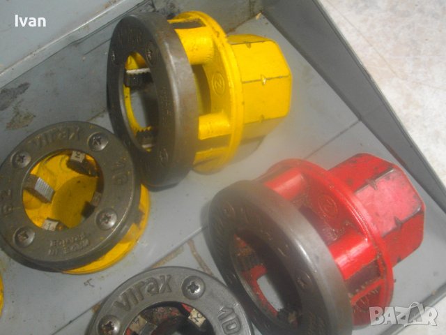 VIRAX 62-Винтонарезка За Резби На Тръби 3/8-1 1/4 Цол-Френска Професионална-Плашка ВиК/Винторезка, снимка 13 - Други инструменти - 42341770