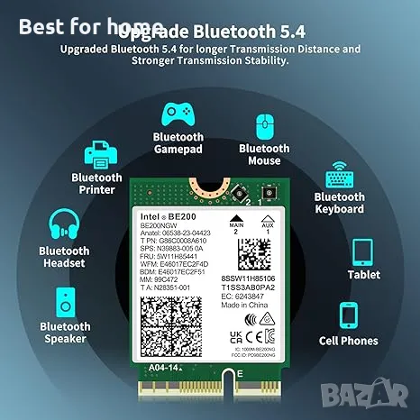 WiFi  безжична карта 7-мо поколение GigaPlus, снимка 4 - Други - 49741365