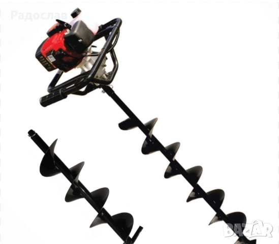 Бензинов свредел с мощен 68cc двигател.