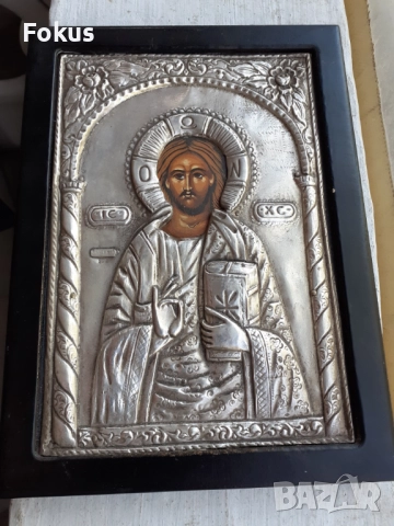 Голяма сребърна икона със сертификат, снимка 5 - Антикварни и старинни предмети - 51498336