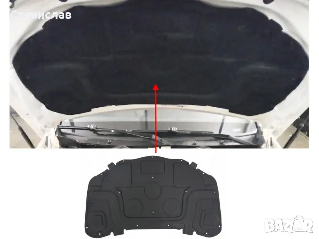 Mercedes GLK X204 изолация за преден капак
