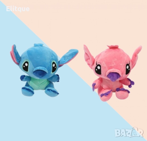Плюшена играчка 30см - Розов или син Стич, снимка 5 - Плюшени играчки - 52786869
