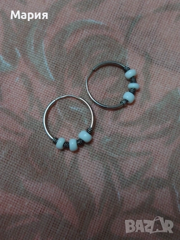 Сребърни обеци, снимка 2 - Обеци - 53206037