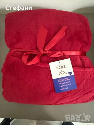 🧣 Дебело зимно одеяло с ръкави и качулка TOP QUALITY HOME SWEET, снимка 5 - Олекотени завивки и одеяла - 56152624