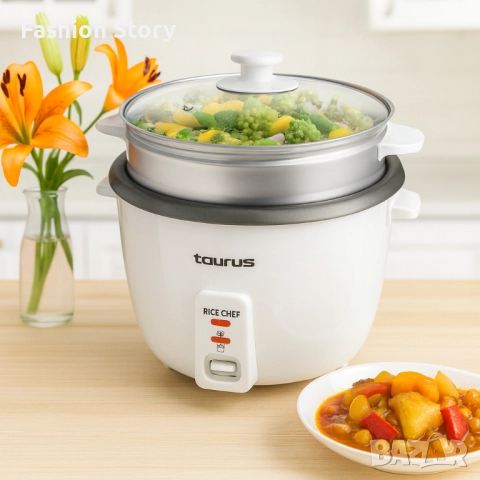 RICE CHEF - Уред за приготвяне на ориз, 1,8L / 700W, снимка 3 - Прибори за хранене, готвене и сервиране - 51456289